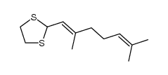 2-(2,6-dimethylhepta-1,5-dien-1-yl)-1,3-dithiolane结构式