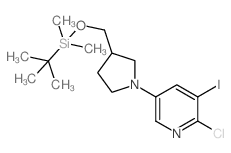 5-(3-((tert-Butyldimethylsilyloxy)methyl)pyrrolidin-1-yl)-2-chloro-3-iodopyridine structure