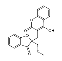4-hydroxy-3-({2-[(methylthio)methyl]-3-oxo-2,3-dihydro-1-benzofuran-2-yl}methyl)-2 H-chromen-2-one Structure