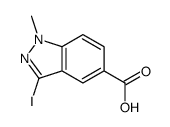 3-碘-1-甲基-1H-吲唑-5-羧酸结构式