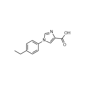 1-(4-乙基苯基)-1H-咪唑-4-羧酸结构式