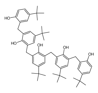 4-(tert-butyl)-2,6-bis{{5-(tert-butyl)-3-{[5-(tert-butyl)-2-hydroxyphenyl]methyl}-2-hydroxyphenyl}methyl}phenol Structure