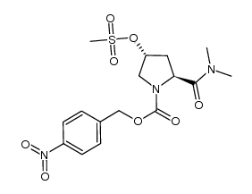 (2S,4R)-2-dimethylaminocarbonyl-4-mesyloxy-1-p-nitrobenzyloxycarbonylpyrrolidine结构式