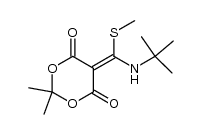 5-((tert-butylamino)(methylthio)methylene)-2,2-dimethyl-1,3-dioxane-4,6-dione结构式