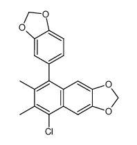 1-Chloro-2,3-dimethyl-4-(3,4-methylenedioxyphenyl)-6,7-(methylenedioxy)naphthalene Structure