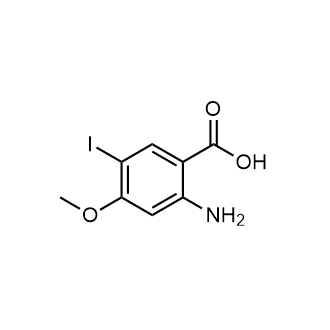 2-氨基-5-碘-4-甲氧基苯甲酸结构式