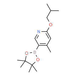 2-Isobutoxy-4-methyl-5-(4,4,5,5-tetramethyl-1,3,2-dioxaborolan-2-yl)pyridine结构式