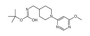 [1-(6-甲氧基-嘧啶-4-基)-哌啶-4-基甲基]-氨基甲酸叔丁酯结构式