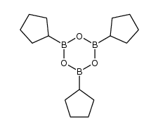 2,4,6-tricyclopentyl-1,3,5,2,4,6-trioxatriborinane结构式