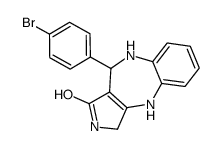 4-(4-bromophenyl)-2,4,5,10-tetrahydro-1H-pyrrolo[3,4-c][1,5]benzodiazepin-3-one Structure