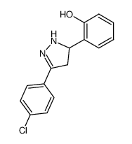 1H-4,5-dihydro-3-(4-chlorophenyl)-5-(2-hydroxyphenyl)pyrazole Structure