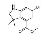 methyl 6-bromo-3,3-dimethyl-1,2-dihydroindole-4-carboxylate Structure