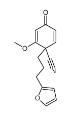 4-cyano-4-<3'-(2-furyl)propyl>-3-methoxy-2,5-cyclohexadien-1-one Structure