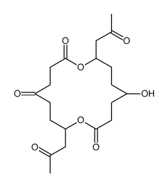 13-hydroxy-8,16-bis(2-oxopropyl)-1,9-dioxacyclohexadecane-2,5,10-trione Structure