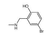 2-[(甲氨基)甲基]-4-溴苯酚结构式