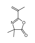 4,4-dimethyl-2-prop-1-en-2-yl-1,3-oxazol-5-one结构式