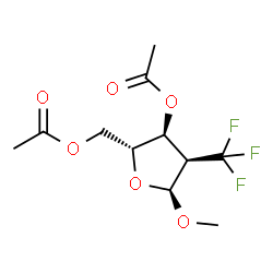 甲基 2-脱氧-2-(三氟甲基)-ALPHA-D-呋喃核糖苷二乙酸酯结构式