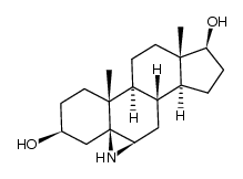 5α,6α-dihydro-1'H-azirino[5,6]-5α-androstane-3β,17β-diol Structure