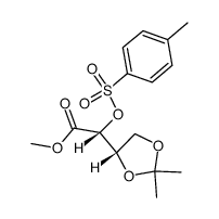 (2R,3S)-2-(甲苯磺酰氧基)-3,4-(异亚丙基二氧基)丁酸甲酯结构式