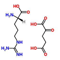 L-精氨酸酮戊二酸盐(1:1)结构式