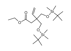 3,3-bis-(tert-butyldimethylsilanyloxymethyl)-pent-4-enoic acid ethyl ester Structure