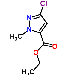 3-氯-1-甲基-1H-吡唑-5-羧酸乙酯结构式