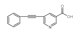 5-(苯基乙炔基)烟酸结构式