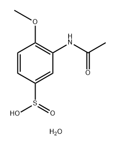 3-乙酰氨基-4-甲氧基苯亚磺酸水炔物结构式