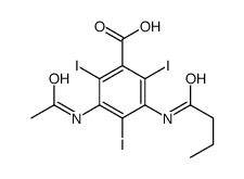 3-acetamido-5-(butanoylamino)-2,4,6-triiodobenzoic acid Structure