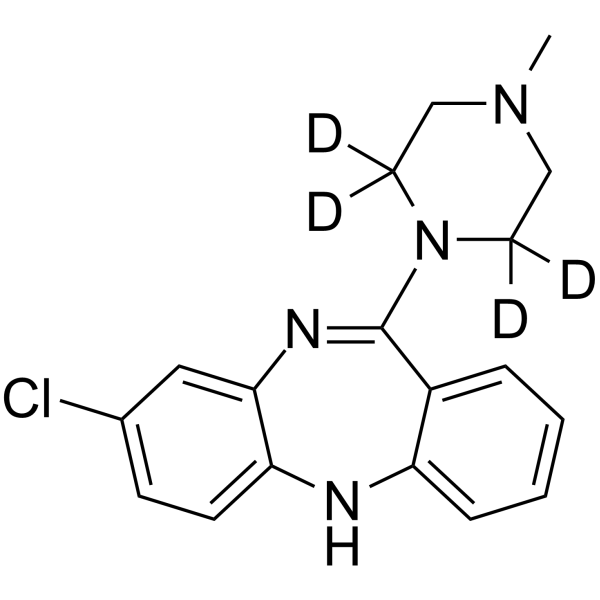 Clozapine-d4 Structure