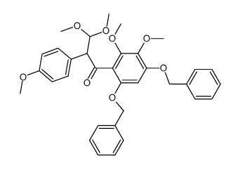 1-(4,6-bis(benzyloxy)-2,3-dimethoxyphenyl)-3,3-dimethoxy-2-(4-methoxyphenyl)propan-1-one结构式
