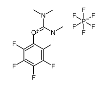 (二甲基氨基)二甲基(2,3,4,5,6-五氟苯氧基)甲烷亚胺六氟磷酸盐结构式