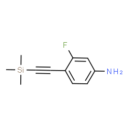 3-fluoro-4-((trimethylsilyl)ethynyl)aniline Benzenamine, 3-fluoro-4-[2-(trimethylsilyl)ethynyl]- Structure