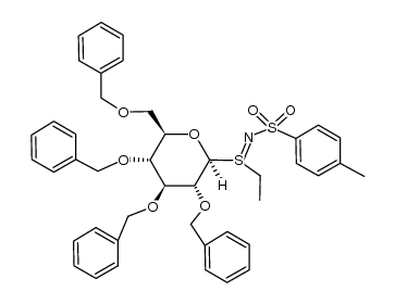 ethyl 2,3,4,6-tetra-O-benzyl-S-(N-tosylimino)-1-thio-β-D-glucopyranoside Structure