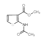 2-(乙酰氨基)-3-噻吩羧酸甲酯结构式