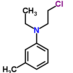 N-乙基-N-氯乙基-3-甲基苯胺结构式