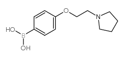 4-(2-(吡咯烷-1-基)乙氧基)苯基硼酸结构式