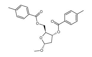 methyl 2-deoxy-3,5-di-O-p-toluoyl-α-L-erythro-pentofuranose结构式