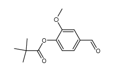 4-formyl-2-methoxyphenyl-2,2-dimethylpropanoate结构式