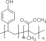 聚(4-乙烯基苯酚-co-甲基丙烯酸甲酯)结构式