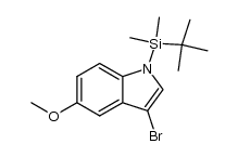 1-(tert-butyldimethylsilyl)-3-bromo-5-methoxy-1H-indole结构式