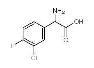 3 -氯-4氟-DL -苯甘氨酸结构式