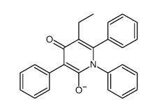 5-ethyl-4-oxo-1,3,6-triphenylpyridin-2-olate结构式