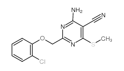 4-氨基-2-[(2-氯苯氧基)甲基]-6-甲基硫代嘧啶-5-甲腈结构式