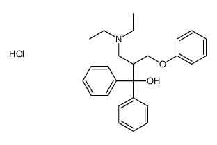 2-(diethylaminomethyl)-3-phenoxy-1,1-diphenylpropan-1-ol,hydrochloride结构式