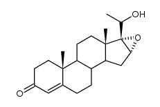 16α,17-Epoxy-20α-hydroxypregn-4-en-3-on Structure