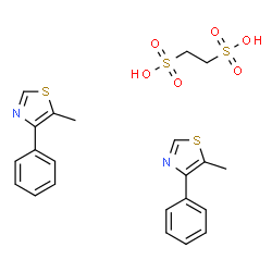 ethane-1,2-disulfonic acid, 5-methyl-4-phenyl-1,3-thiazole structure
