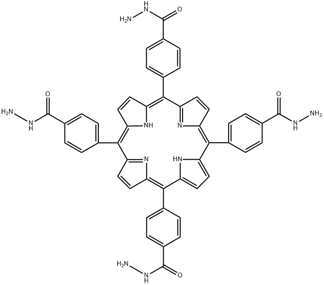 4,4',4'',4'''-(Porphyrin-5,10,15,20-tetrayl)tetra(benzohydrazide) Structure