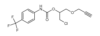 (4-trifluoromethyl-phenyl)-carbamic acid 1-chloromethyl-2-prop-2-ynyloxy-ethyl ester结构式