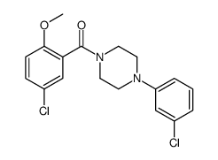 (5-chloro-2-methoxyphenyl)-[4-(3-chlorophenyl)piperazin-1-yl]methanone Structure